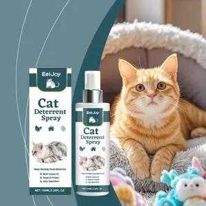 Cat repellent spray - furniture protection formula. prevents scratching and chewing. protects sofas and carpets. gentle and safe. aids in cat behavior training