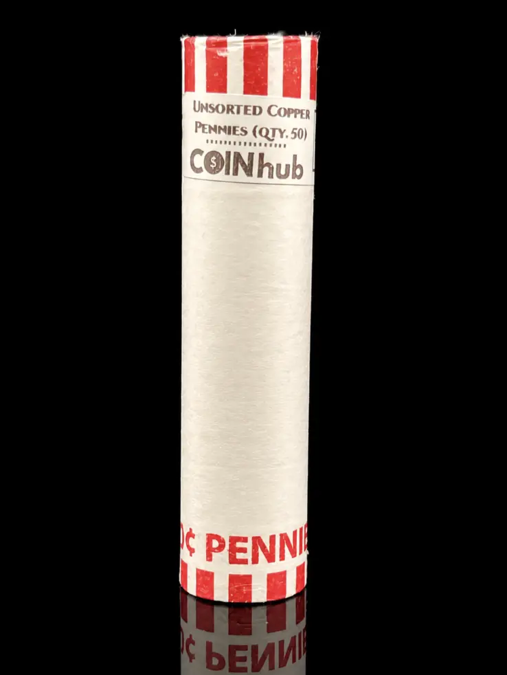 Full roll of Unsorted Copper Pennies