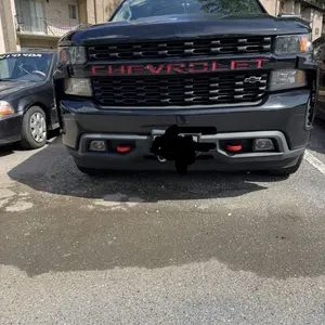 Tow Hook Covers Fit for Chevy Silverado 1500 2007-2026/  1500 2007-2018, Custom Front Hitch Cover Compatible with  Silverado 1500 Accessories 2007-2026 (Red)
