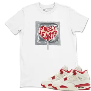 4 Valentines Day Shirt, 4 Valentines Day Graphic T-Shirt, Sweethearts lollipop Tee Match Sneaker, Classic Styles, Never Go Out of Fashion, All-Day Comfort, Zero Compromise
