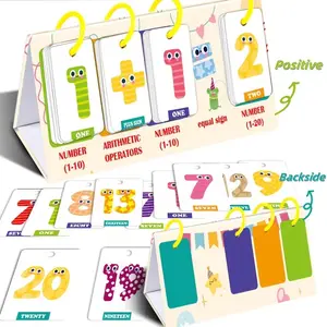 0-20 Cvc Math Addition Subtraction Flash Cards Game, Flashcards, Reversible Colorful Number Chart, Preschool Educational Toy, Perfect for Kindergarten & Home Learning
