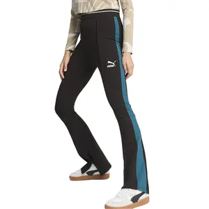 PUMA Womens T7 Play Paris Flared Leggings Casual - Black