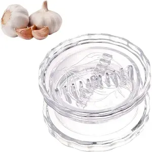 2 PCS Garlic Crusher Non-Slip Chopper, Kitchen Utensils Gadgets Press Garlic Cutter, Ideal for Cutting Garlic, Onions, Ginger, Fruits & Salads