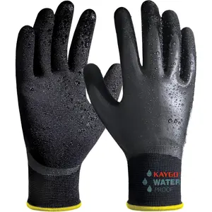 Unisex waterproof work gloves, rubber-coated anti-slip work gloves, suitable for gardening, outdoor construction, and other occasions