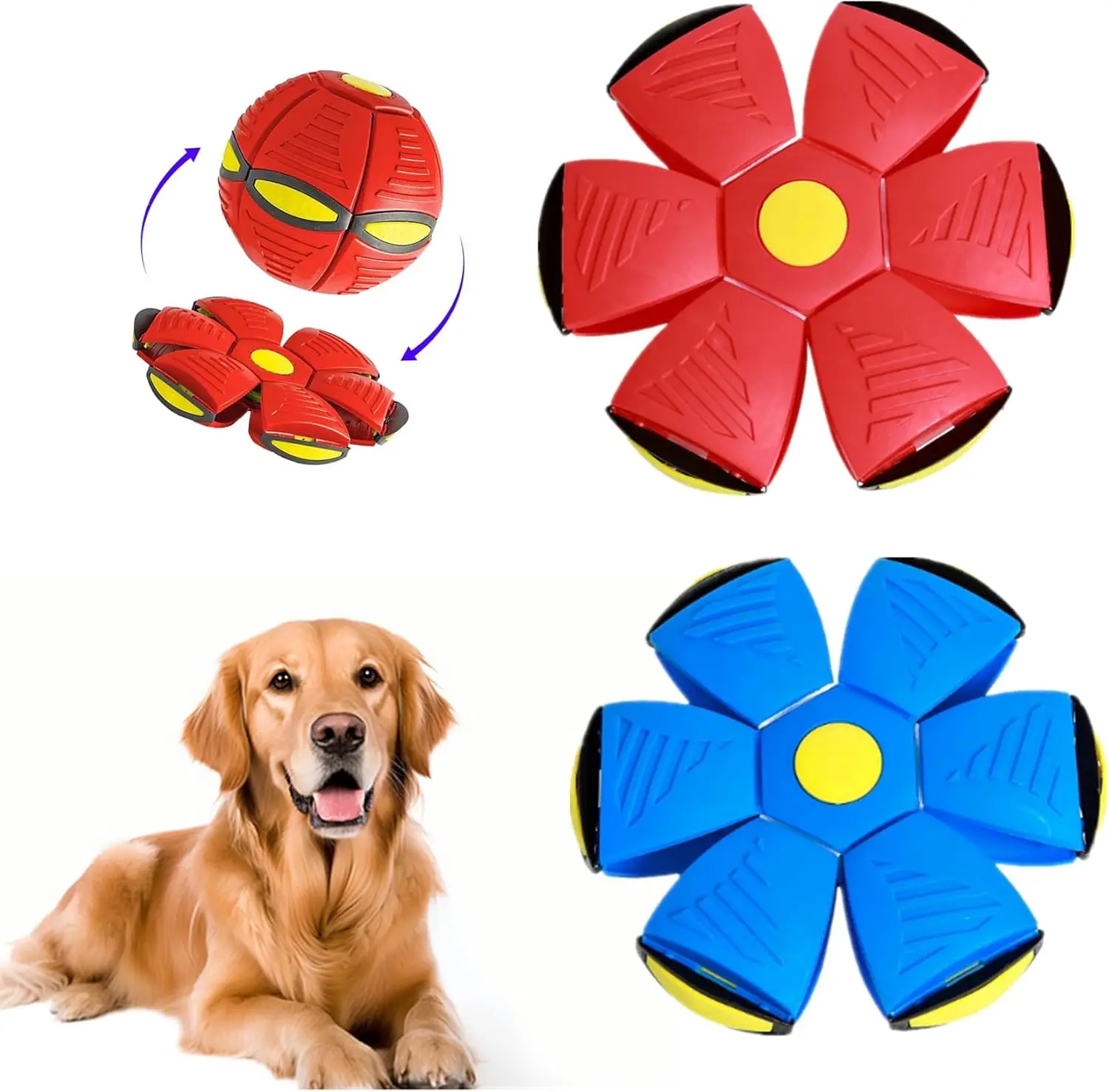 Magic Metaball Transform Toy - Collapsible Time-Delay Bouncing Ball, Interactive Pop-Up Flying Disc, Parent-Child Sports Toy for Kids