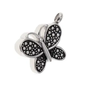 Spotted Butterfly Cremation Urn Necklace, Keepsake, Memorial, Ashes