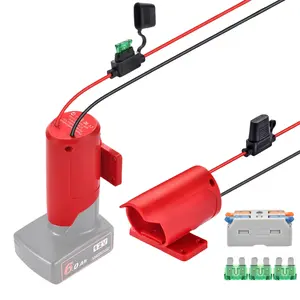 2025 Upgraded Battery Adapter Compatible for Milwaukee 12V Battery Adapter with Fuse and Switch, 14 Gauge Wire, Power Wheel Adapter Converter Kit, Christmas Gifts