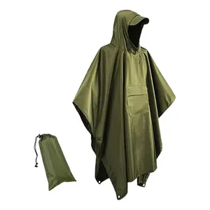 Waterproof Lightweigh Hooded Rain Poncho Raincoat Jacket for Men Women Rain Coat with Pocket Adult Outdoor Hiking