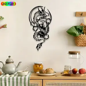 1pc Chinese Dragon Metal Wall Art, Majestic Dragon Wall Sculptures Mural, Iron Craft, Perfect for Chinese New Year, Housewarming Decor, Perfect for Living Room Office Garden Fence Decor, Ideal Gift for Oriental Culture Enthusiasts.