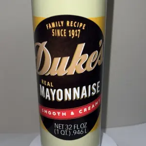 Dukes Mayonnaise 20oz Tumbler with Sliding Lid, Reusable Straw, Bottle, Portable Drinkware, Stainless Steel Disposable Flasks Mug