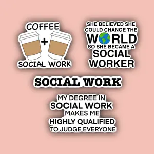 Social Work Sticker Pack - Waterproof Stickers - Social Worker