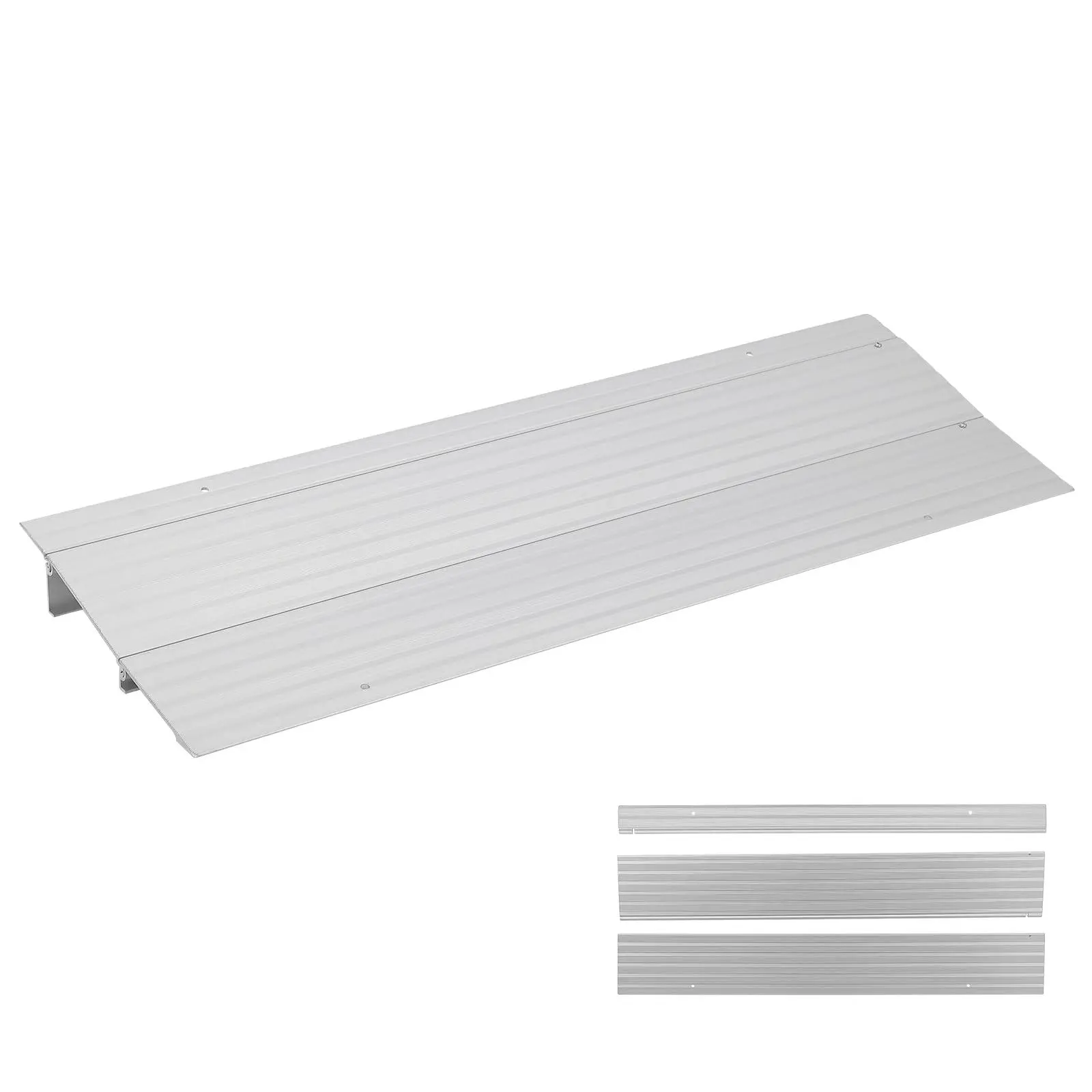 GARVEE Heavy Duty Aluminum Threshold Ramp for Doorways – 2-Inch Rise, Adjustable Wheelchair Ramp, Supports 700 lbs/320kg, Ideal for Home, Steps, Scooters, Bikes, Strollers – 2 Sections