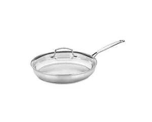 Cuisinart Chef's Classic 12" Stainless Steel (18/10) 2 Piece Skillet with Glass Cover