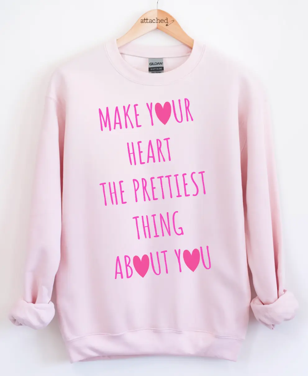 Pretty Heart Color On Color Graphic Top
