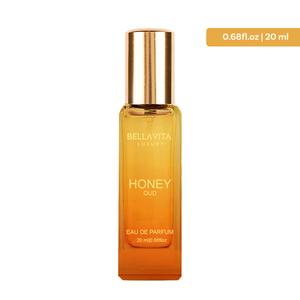 BellaVita Luxury's Honey Oud - (0.68 fl. oz./20 ml) | Eau de Parfum | Patchouli, Vanilla, Bergamot | Floral & Spicy | Long Lasting | Mini Perfume
