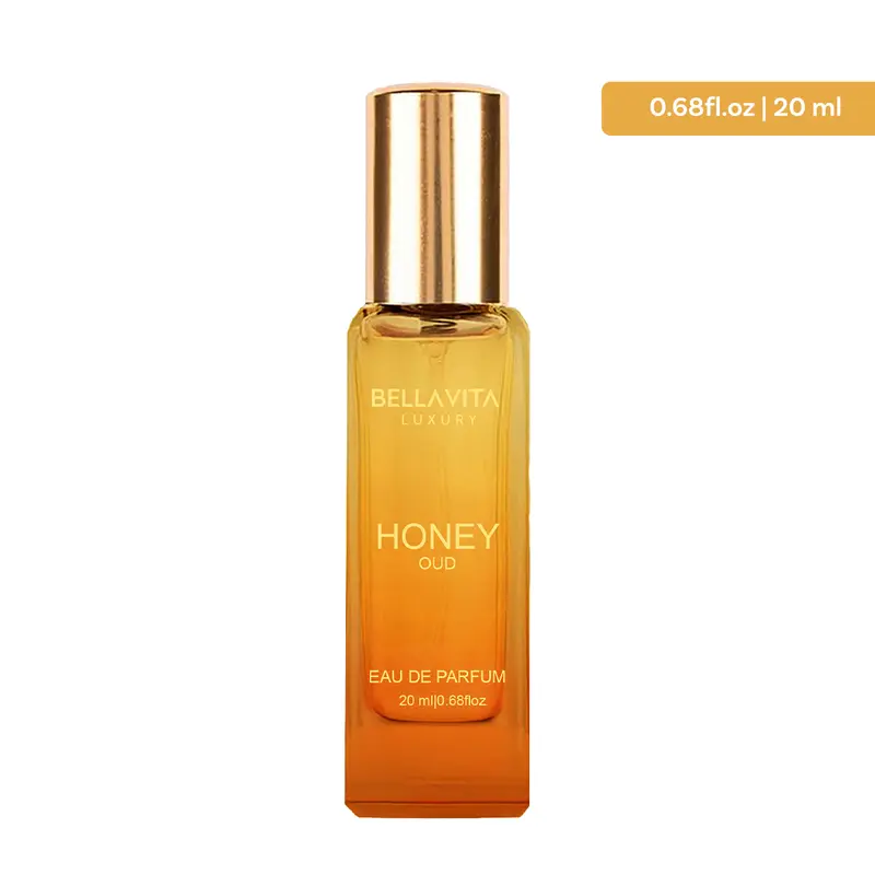 BellaVita Luxury's Honey Oud - (0.68 fl. oz./20 ml) | Eau de Parfum | Patchouli, Vanilla, Bergamot | Floral & Spicy | Long Lasting | Mini Perfume