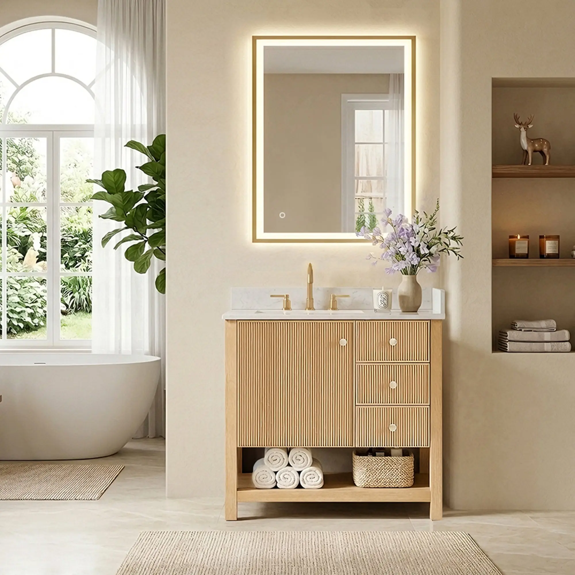 Cecil 36"/48"/60"/72" single/double vanity with top