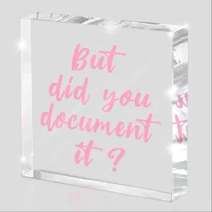 But Did You Document It Letter Pattern Acrylic Desktop Ornament, Creative Decorative Ornament, Funny Office Desk Decoration, Gift for Friend & Colleague, Signs
