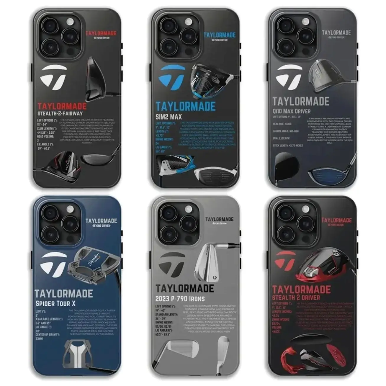 TaylorMade Golf Phone Case Compatible with iPhone 17, 16, 15, 14, 13, 12, 11, X & Galaxy