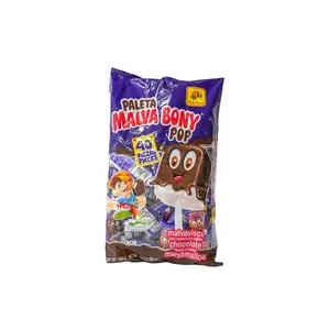 De La Rosa Paleta Malva Bony Chocolate Coated Marshmallow Pops 400g Delicious Snack