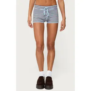 Edikted Women's Lillian Striped Knit Shorts