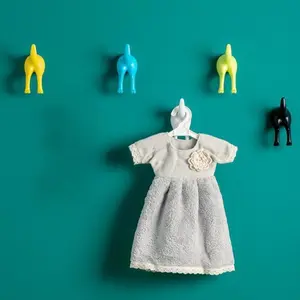 Dog Tail Design Wall Mounted Hook, 1 Set Cute Wall Hook, Wall Decor for Hanging Coat, Bag, Key, Wallet, Dog Belt, Home Decor, Shelves