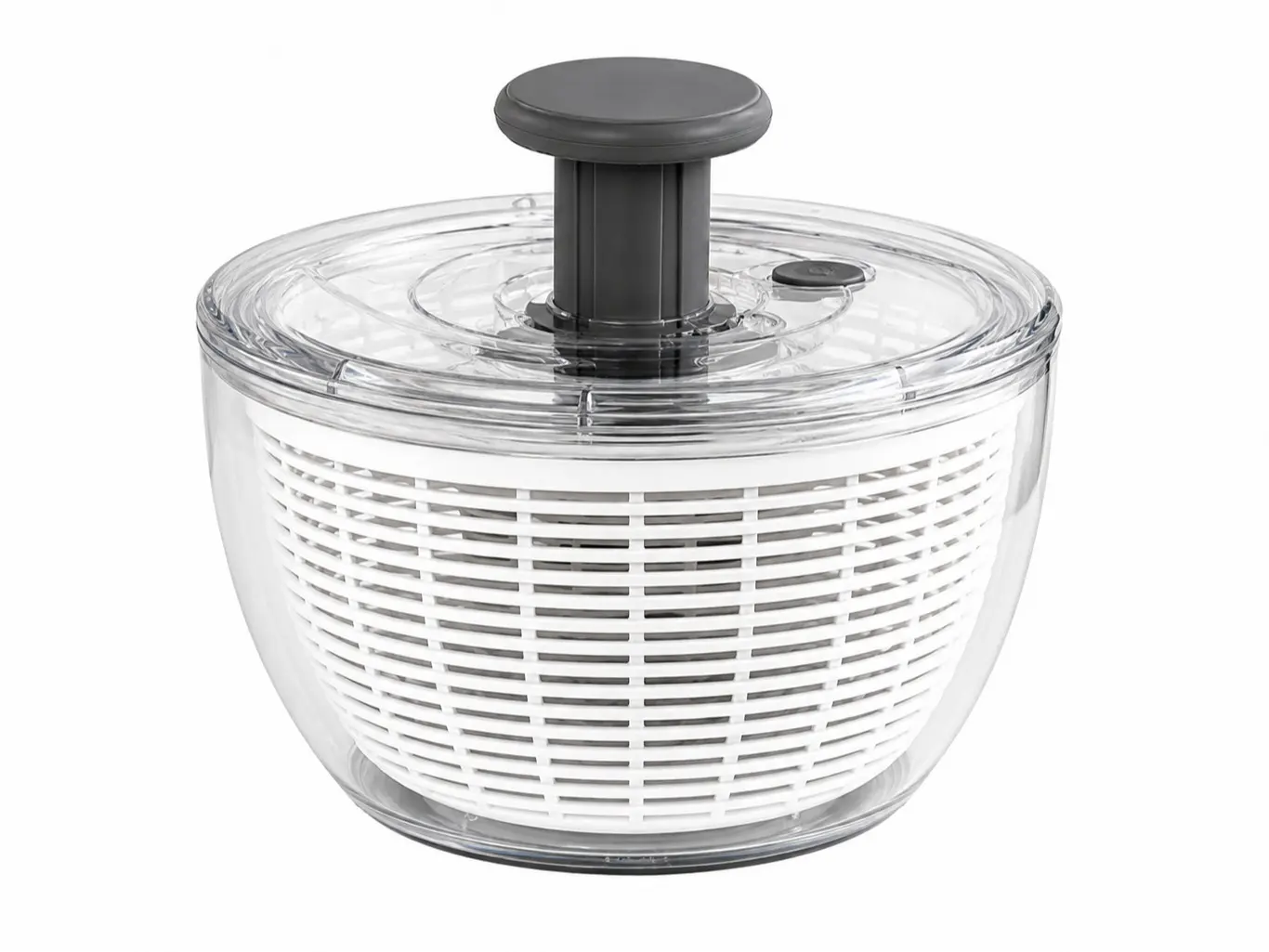 Large Salad Spinner - BPA-Free Lettuce Dryer & Vegetable Washer with 1-Hand Pump, Chicken shredder, Locking Lid, Non-Slip Base for Fruits, Blue,Black,White,Grey