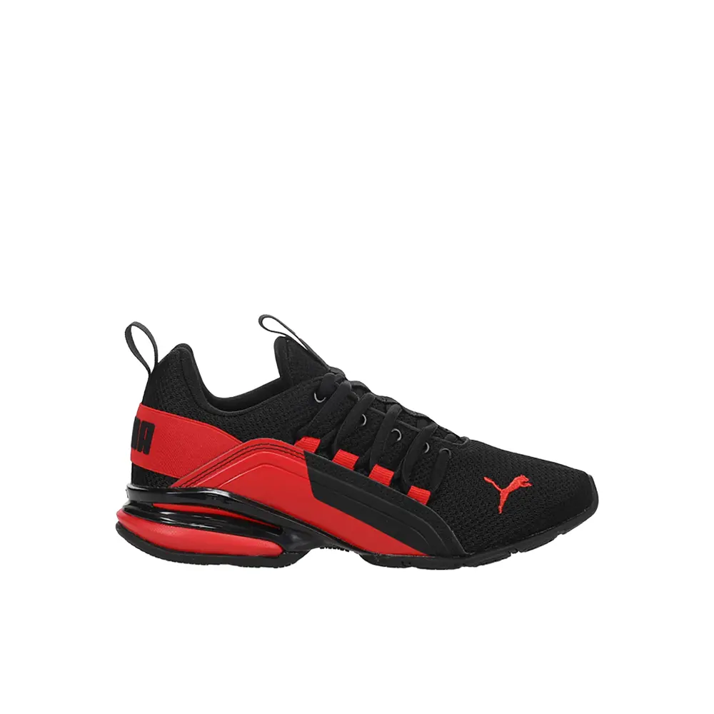 PUMA Kids Boys Axelion Break Lace Up  Sneakers Shoes Casual - Black, Red