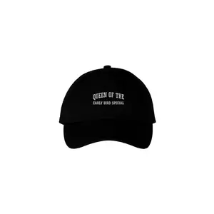 Bio-Washed Classic Dad Hat Queen of the Early Bird Special Adjustable Strap Unstructured Crown Curved Visor 100% Cotton Chino Twill