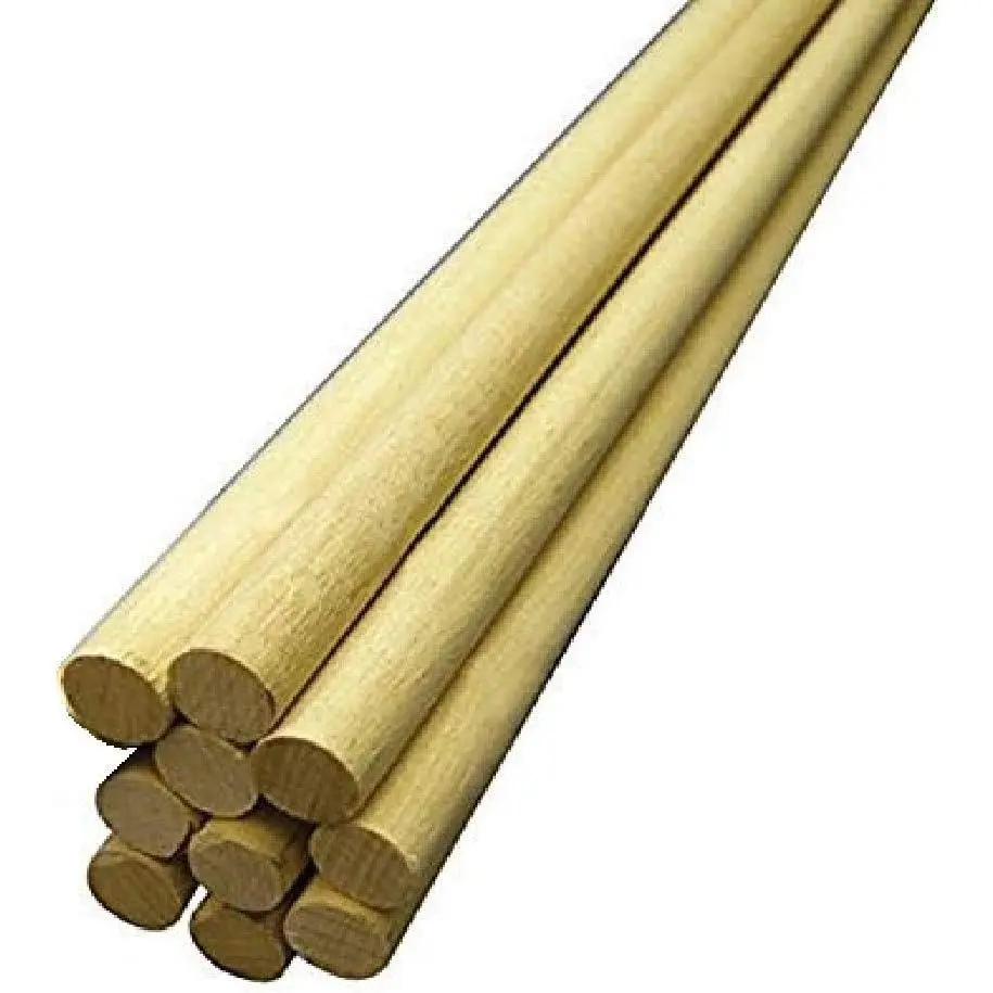 10-Pack 1/4" Diameter x 12" Length Birch Wood Dowels - Round Wooden Rods for Miniatures, Hobbies, Crafting, Architectural Projects, Great for Crafts, 1/4-Inch Diameter