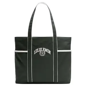 Lululemon Daily 20L Logo Print Cotton Tote Bag for Women in Light Green