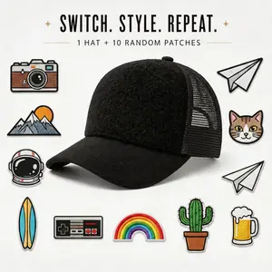 DIY Velcro Patch Trucker Hat - FREE 10 Interchangeable Patches