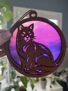 Cat Suncatcher for Sunny Window