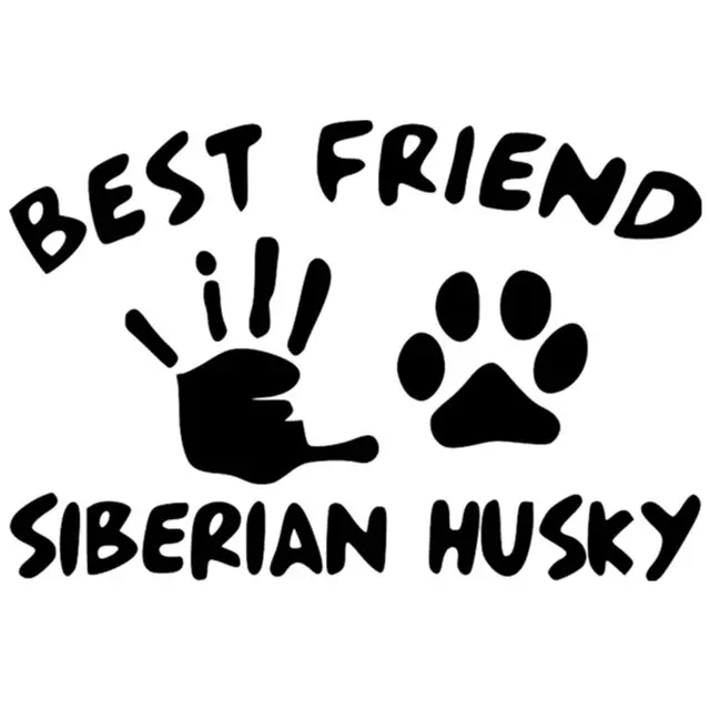 Siberian Husky Removable Vinyl Decal - Casual, Easy-to-Apply Best Friend Themed Sticker for Vehicles Decoration, Multi-Size Automotive & Motorcycle Accessory