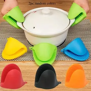 2pcs/Pack Heat-Resistant & Waterproof Kitchen Gloves , Versatile Cooking & Baking Mitts, Silicone, Oven Mitts