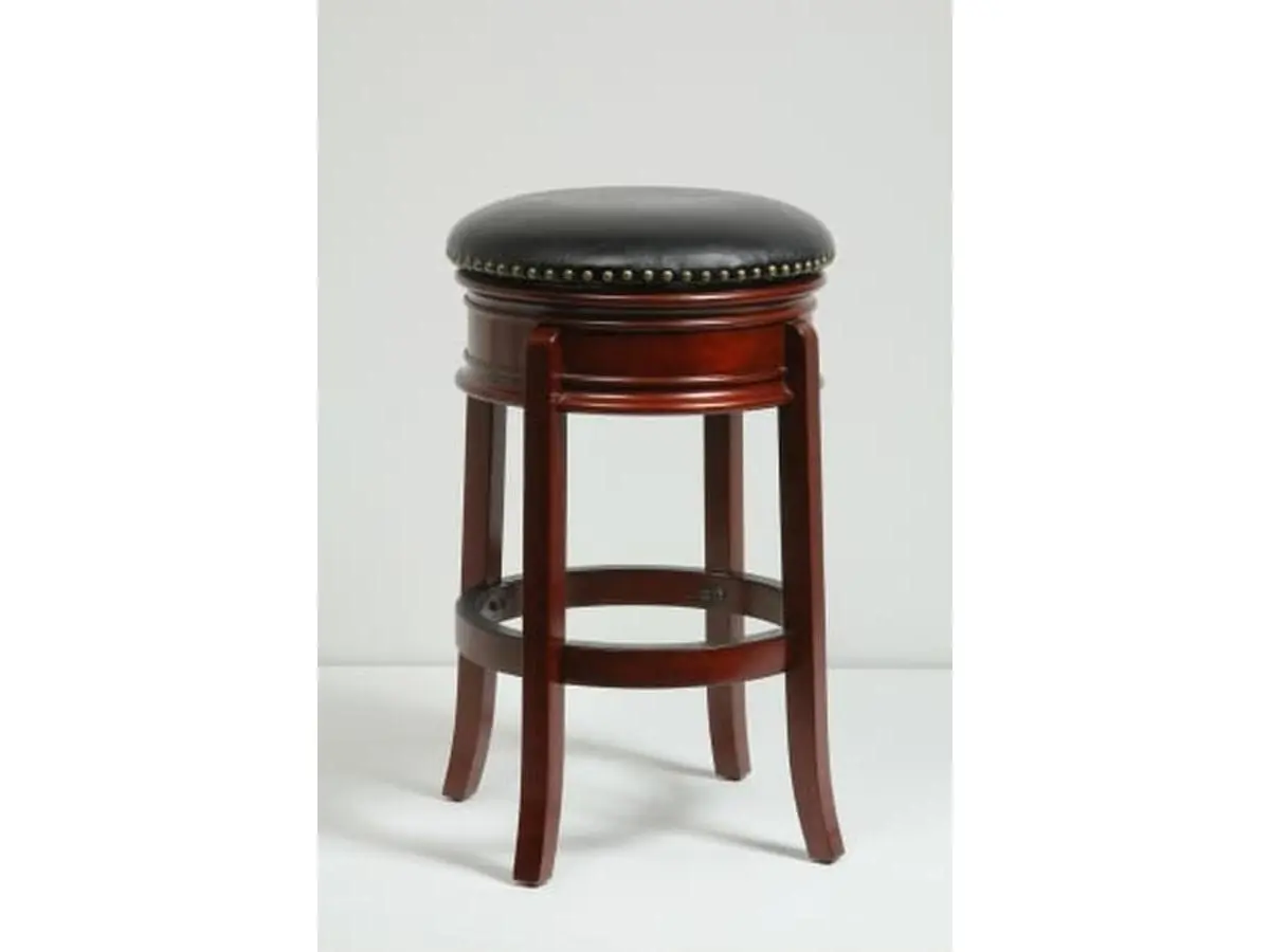 Boraam Industries Inc. 43929 Traditional 360 Rotating Hardwood Swivel Stool - 29 in., Cherry, Brandy, Cappuccino, 16-18 in Depth, Easy RTA Home Bar Furniture