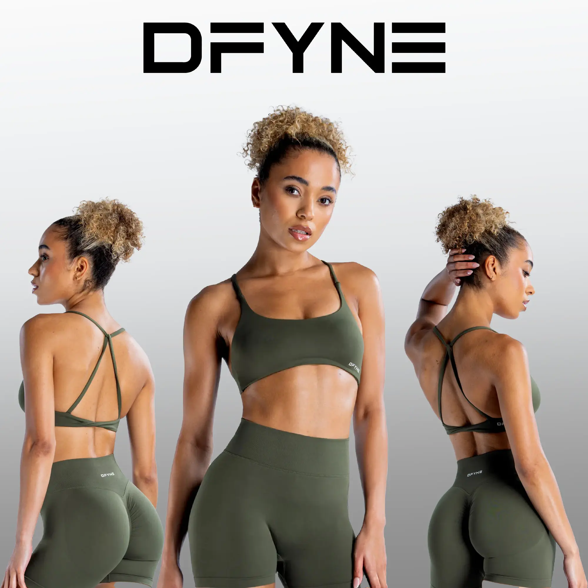 DFYNE Dynamic Twist Back Bra - Seamless Sports Bra with Sculpting Fit & Open Twist-Back Detail Free Shipping Yoga Gym Activewear Yoga Clothes Workout Ribbed