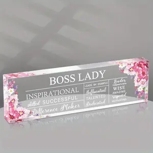 Boss Lady Gifts for Women – Inspirational Acrylic Office Decor, Keepsake  for Female Leader, Birthday & Appreciation Gift Ornaments