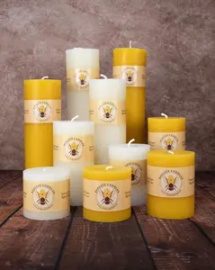 Smooth Beeswax Pillar Candles
