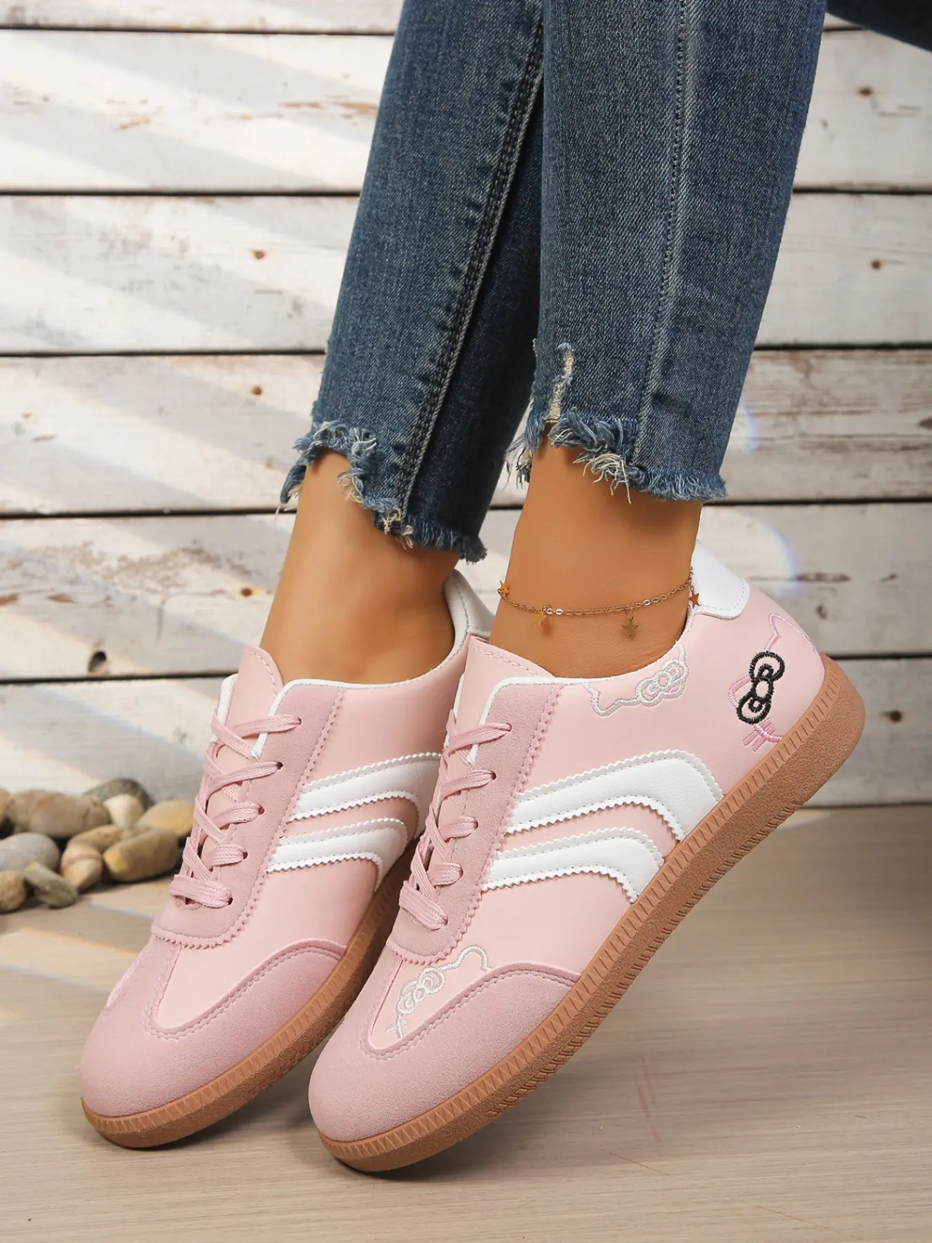 Outdoor Comfort Training Lace-Up Running Shoes, Fashionable Women's Walking Sneakers, Lightweight PU Upper, Rubber Sole, All Seasons, Running Footwear