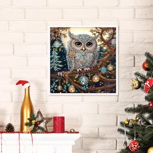 Owl Pattern DIY Diamond Arts Colorful Painting Kit without Frame, 5D Diamond Arts Colorful Painting Kit, Wall Art Decor for Home Living Room Bedroom