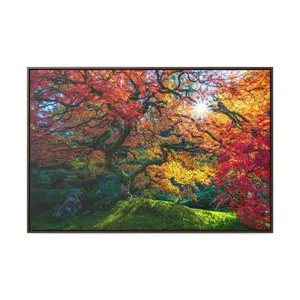 Japanese Maple - Japanese Garden - Portland, Oregon - Gallery Canvas Wraps, Horizontal Frame - Skyline - Art - Drone Photography - 6K Visuals - Local Artist