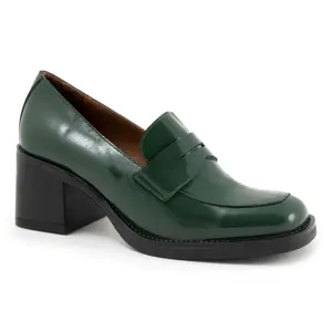 Bueno Leather Heeled Loafers - Ruth