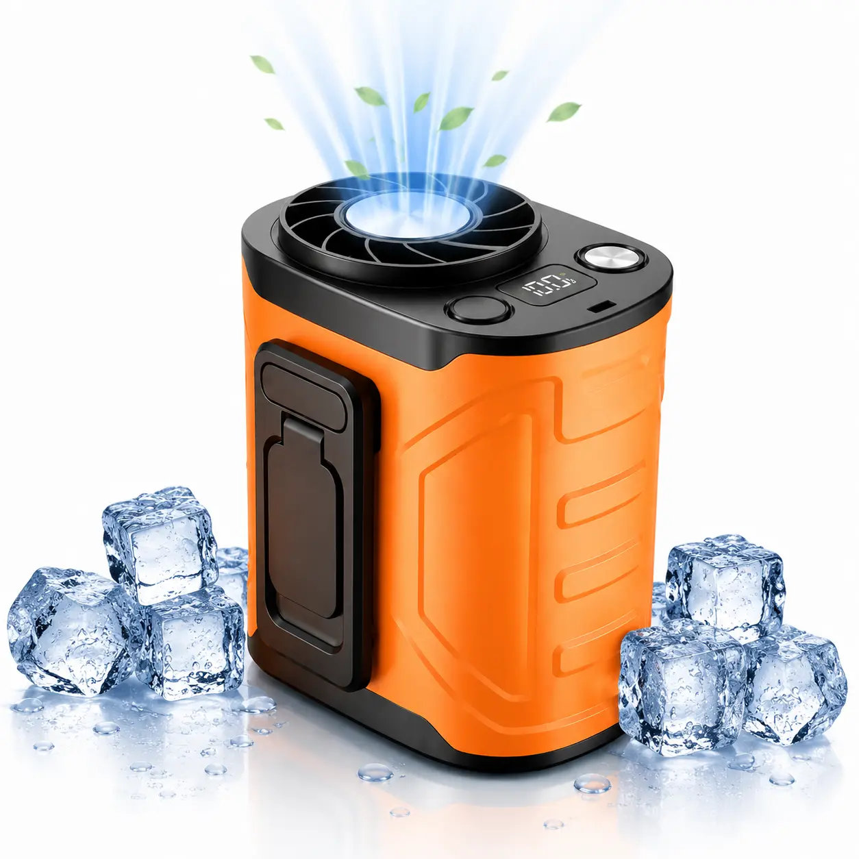 Wearable Small Quiet Portable Powerful Cordless Fan - 199-Speed Settings, 18000 RPM Brushless Motor, 5000mAh Rechargeable Battery, Flashlight/SOS Light, 0.33 lbs Lightweight, Ideal for Outdoor Activities, Travel, Small Fan, Powerful Fan