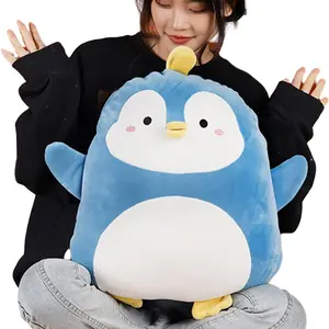 17.7 Inch Soft Blue Penguin Plush Hugging Pillow Cute Penguin Stuffed Animal Plushies Penguin Doll Toy Kids Stuffed Animals Penguin Plush Toys for Birthday, Valentine, Christmas or Daily