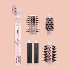 L'ANGE HAIR - TurboStyle 5-in-1 Air Styling & Drying System - Auto-Wrap Curlers, Volumizing Brush, Plug, Storage Bag, Curling Iron Set, Flawless Salon-Quality Results, Fast-Drying Brushless Motor, Dual Voltage, All Hair Types, Smooth, Attachment