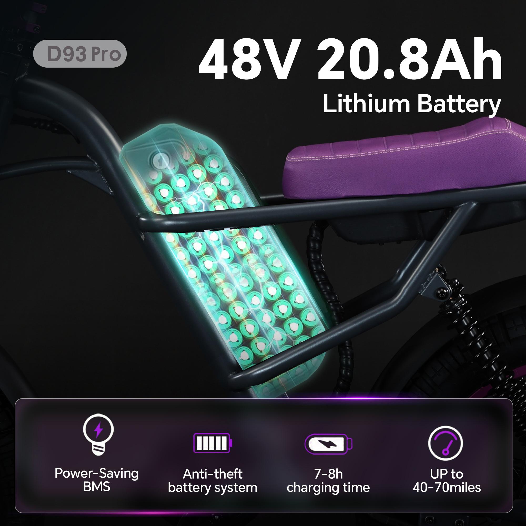 New electric bicycle for spring 2026 adopts a high carbon steel frame, hydraulic shock absorption, full suspension system, maximum speed of 40 MPH, 48 volt 1500W motor, riding assistance range of 40-70 miles, 20 * 4.5-inch all terrain tires, snow tires New electric bicycle for spring 2026 adopts a high carbon steel frame, hydraulic shock absorption, full suspension system, maximum speed of 40 MPH, 48 volt 1500W motor, riding assistance range of 40-70 miles, 20 * 4.5-inch all terrain tires, snow tires