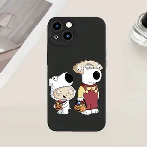 [Family Guy Phone Case] 1pc Family Guy Stewie and Brian Pattern TPU Camera Shockproof Protective Phone Case for iPhone 17 16 15 14 13 12 11 Pro Max Plus