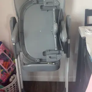 【New Drops】Garvee Multifunctional Foldable High Chair with Adjustable Height and Recline, Removable Tray for Easy Cleaning, Portable Design, Suitable for Babies and Toddlers, Dark Grey