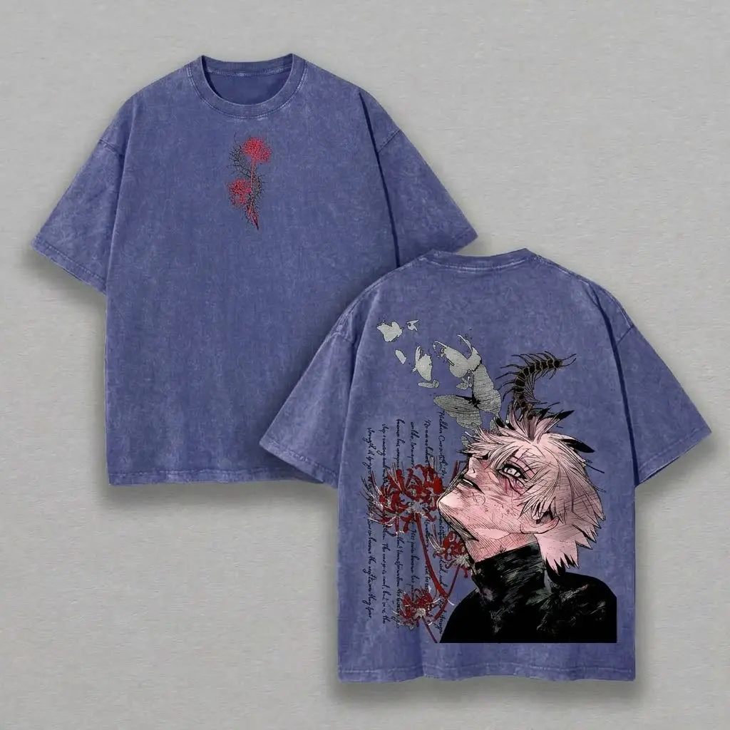 Blue-Acid Wash Tshirt